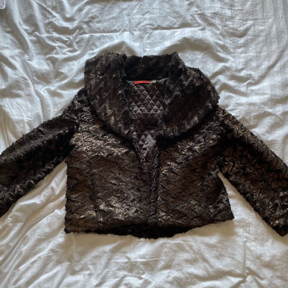 Faux Fur jacket, Alice + Olivia, never worn